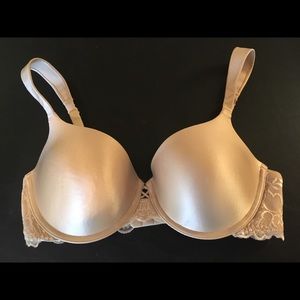 Maidenform Push Up Bra, Nude, Lace, 36C